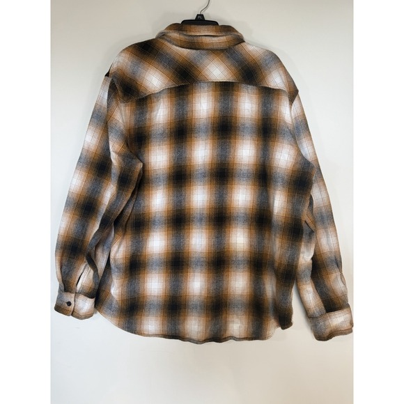 American Eagle SZ XXL Heavy Cotton Flannel Halloween Tones Orange & Black - Picture 5 of 5